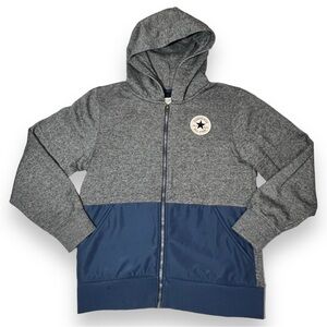 Converse Kids All Star Zip Hoodie Gray/Navy Size Large 12-13 Yrs